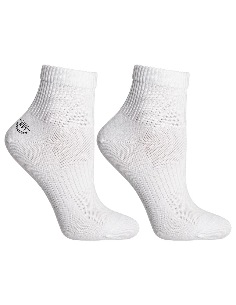 Skarpetki za kostkę - Skarpetki damskie bawełniane z naturalnym lnem klasyczne 6-pak WIELOKOLOROWY - produkt moraj.pl 4