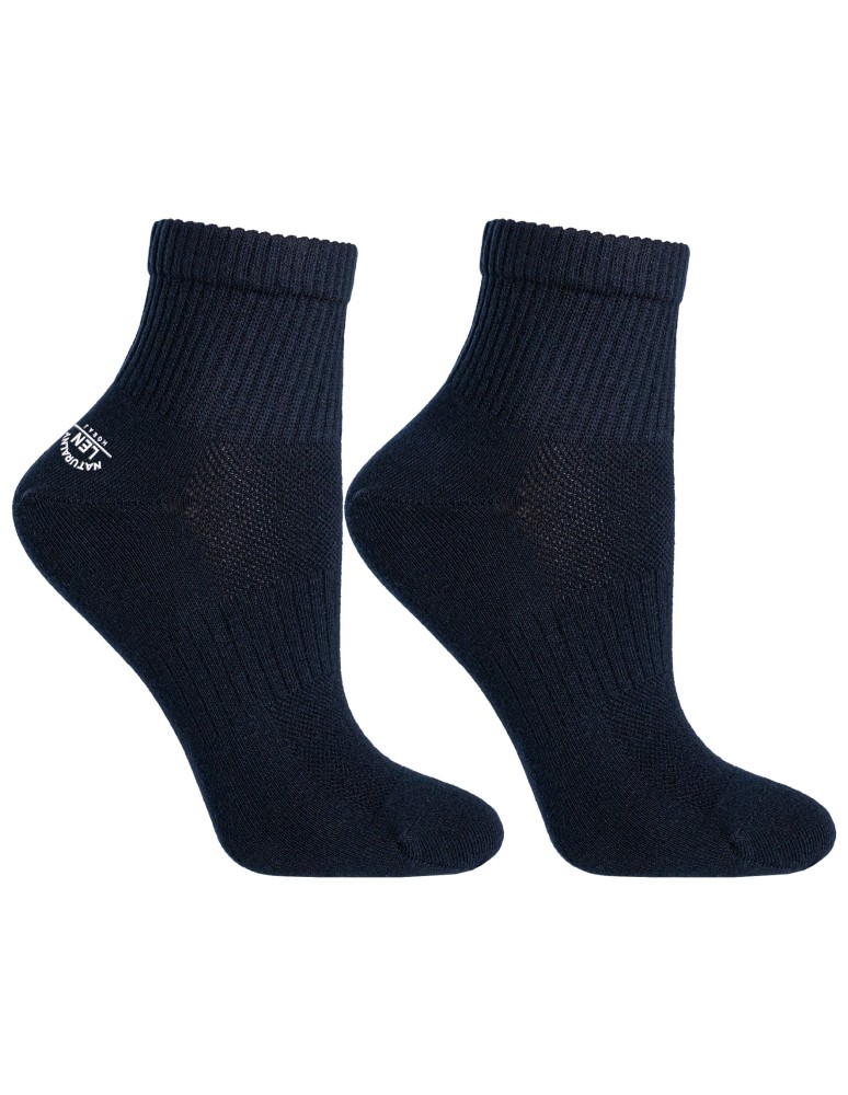 Skarpetki za kostkę - Skarpetki damskie bawełniane z naturalnym lnem klasyczne 6-pak WIELOKOLOROWY - produkt moraj.pl 6