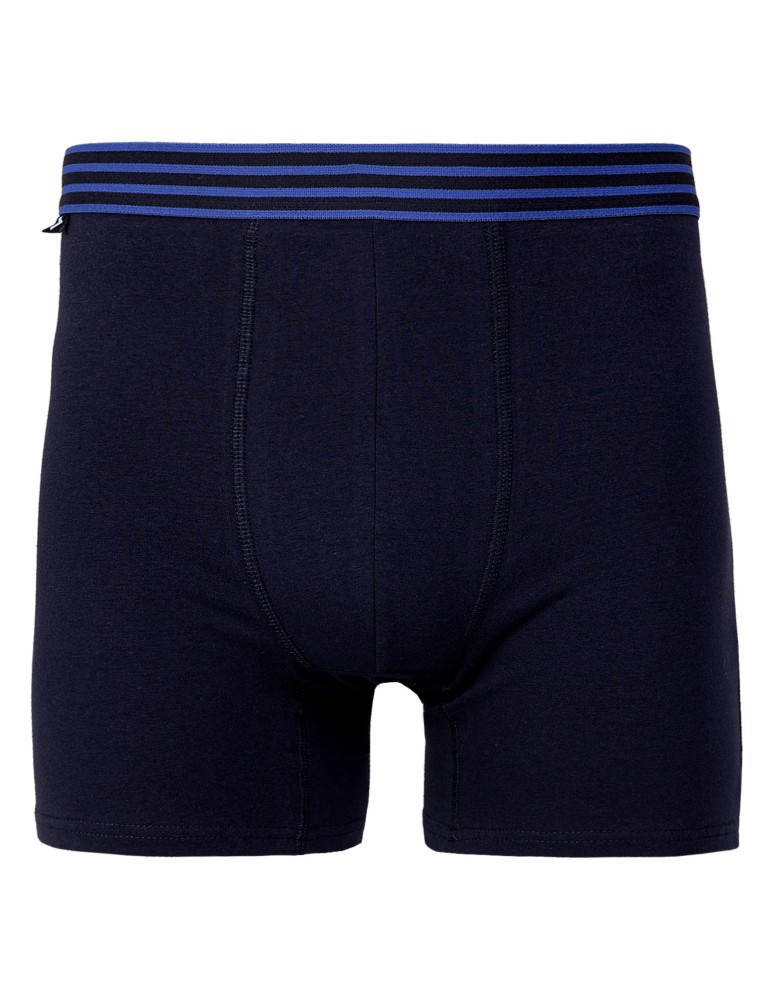 Bokserki dopasowane - Bokserki męskie long fit bawełniane gładkie z wydłużoną nogawką 6-pak WIELOKOLOROWY - produkt moraj.pl 4