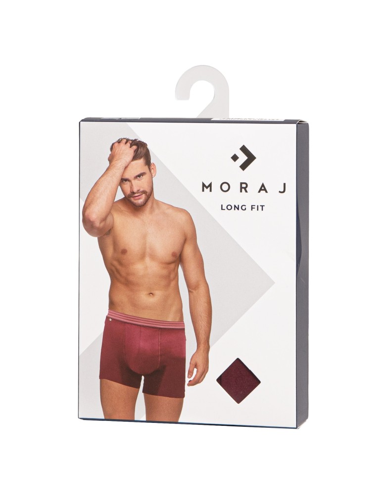 Bokserki dopasowane - Bokserki męskie long fit bawełniane gładkie z wydłużoną nogawką 6-pak WIELOKOLOROWY - produkt moraj.pl 8