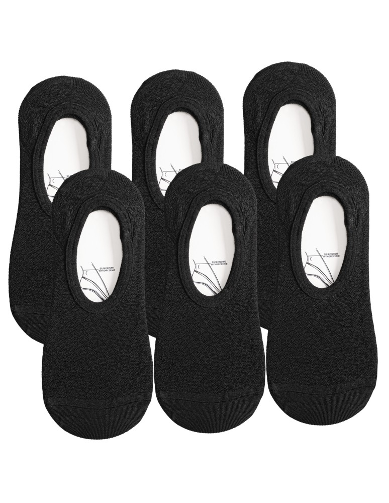 Niskie stopki - Skarpetki damskie niskie stopki klasyczne 6-pak CZARNY - produkt moraj.pl 1