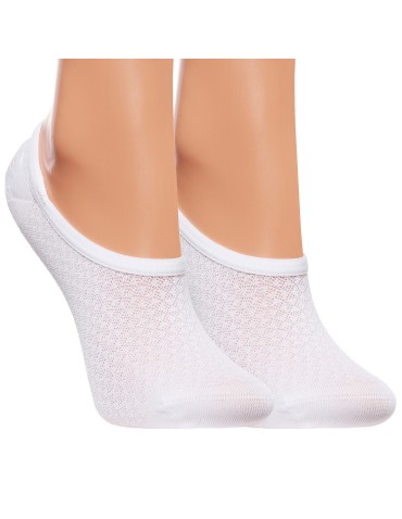 Skarpetki damskie niskie stopki klasyczne 6-pak - BIAŁY  - produkt 2