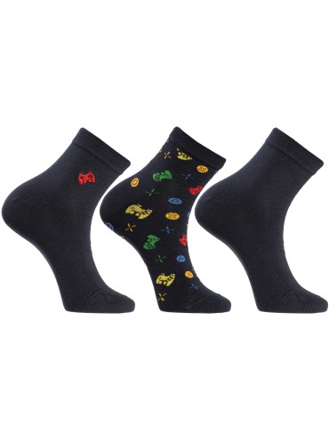 Skarpetki męskie bawełniane do kostki z motywem gier 12-pak  - produkt 2