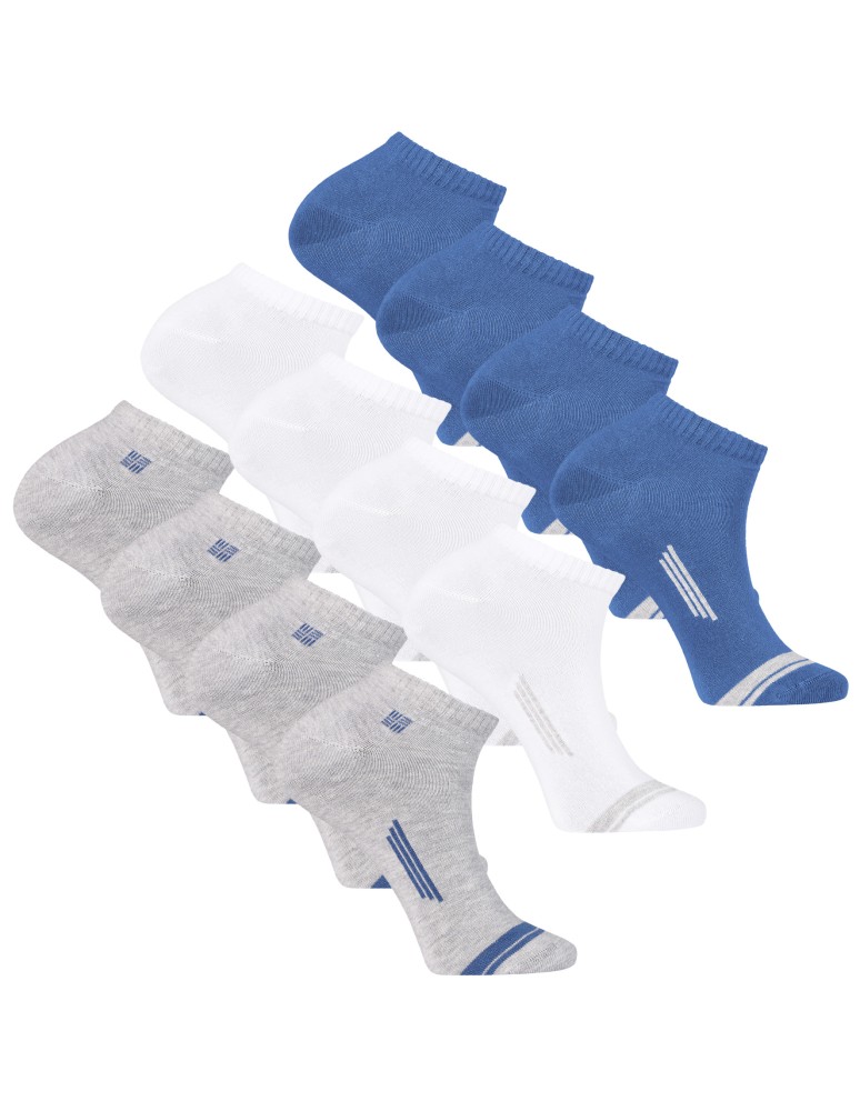 Stopki męskie skarpety bawełniane klasyczne w delikatne paski 12-pak WIELOKOLOROWY