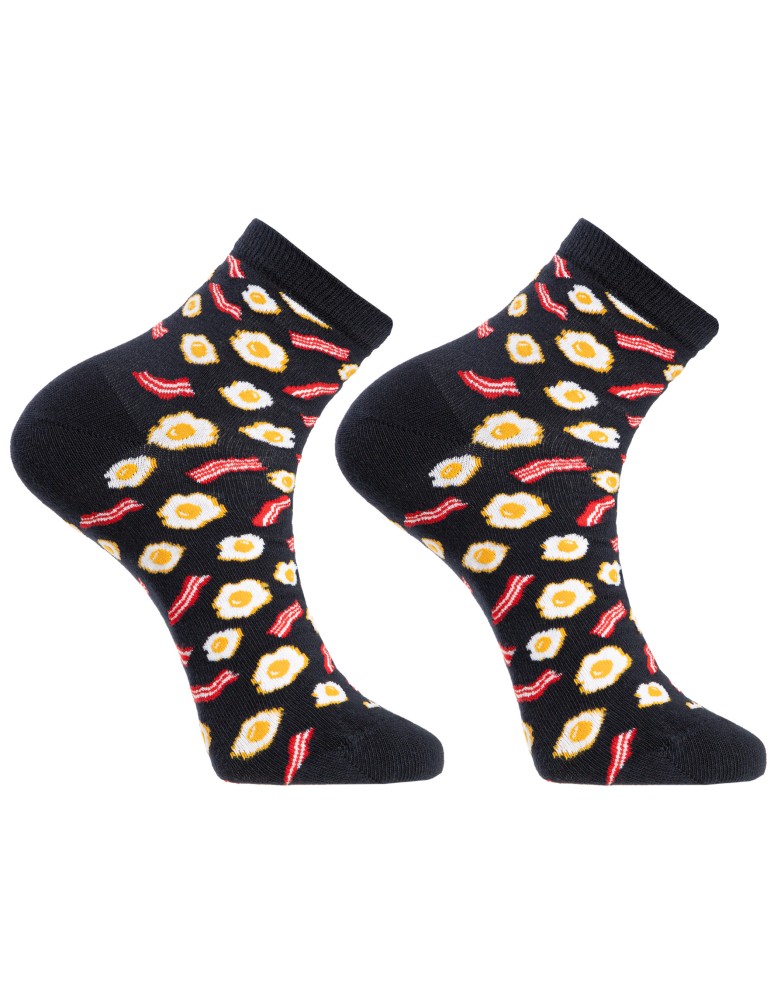 Skarpety stopki - Skarpetki męskie bawełniane do kostki wzór w jedzenie 12-pak WIELOKOLOROWY  - produkt moraj.pl 4