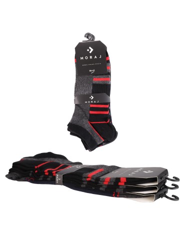 Skarpety stopki - Skarpety stopki męskie bawełniane sportowe z kontrastowym akcentem 12-pak WIELOKOLOROWY - produkt 3