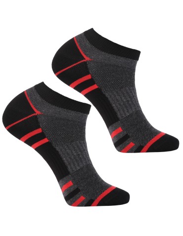 Skarpety stopki - Skarpety stopki męskie bawełniane sportowe z kontrastowym akcentem 12-pak WIELOKOLOROWY - produkt 6