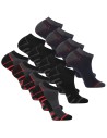 Skarpety stopki męskie bawełniane sportowe z kontrastowym akcentem 12-pak WIELOKOLOROWY
