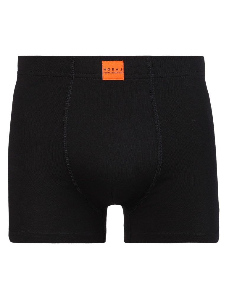 Bokserki dopasowane - Bokserki męskie klasyczne dopasowane z naszywką 3-pak CZARNY  - produkt moraj.pl 2