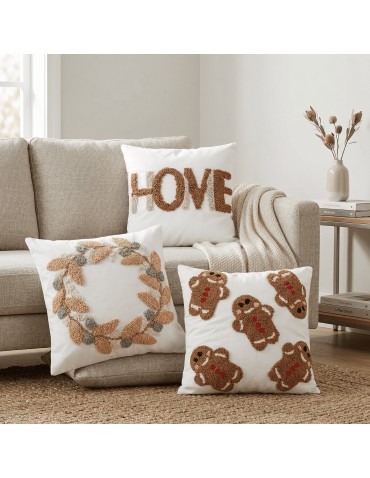 Poszewki dekoracyjne ze wzorem 3D 3-pak