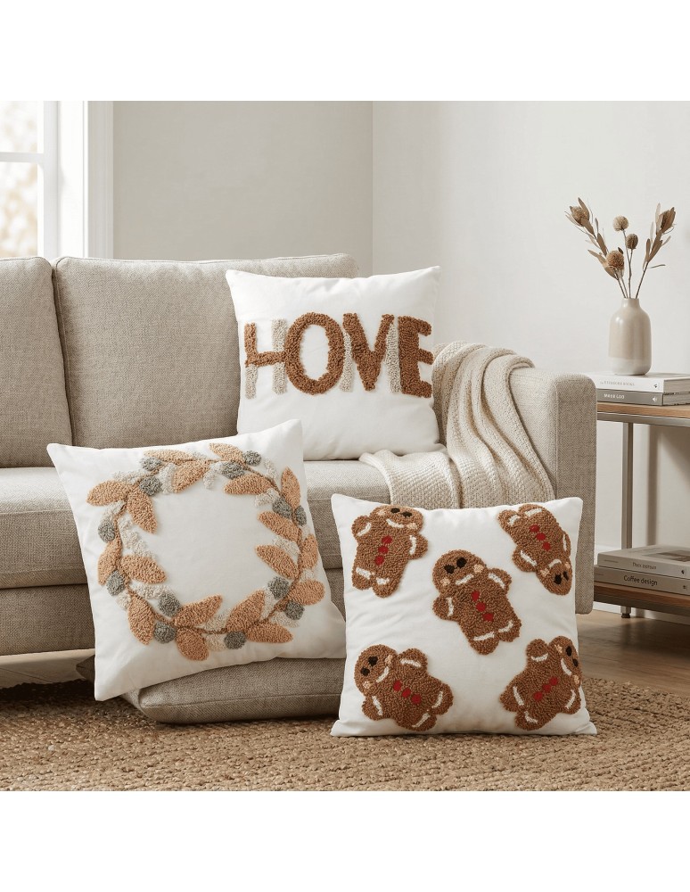 Poszewki - Poszewki dekoracyjne ze wzorem 3D 3-pak BIAŁY - produkt moraj.pl 1