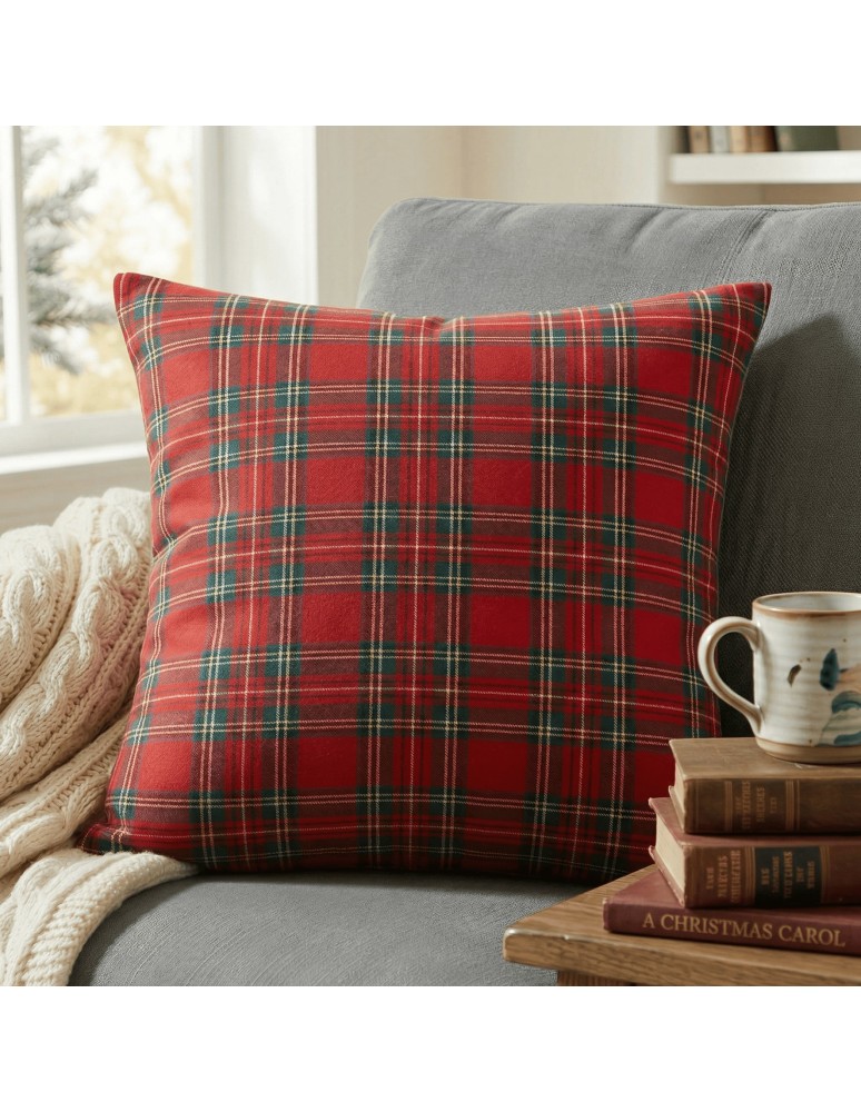 Poszewki - Zestaw poszewek na poduszkę w kratkę 4-pak WIELOKOLOROWY  - produkt moraj.pl 4