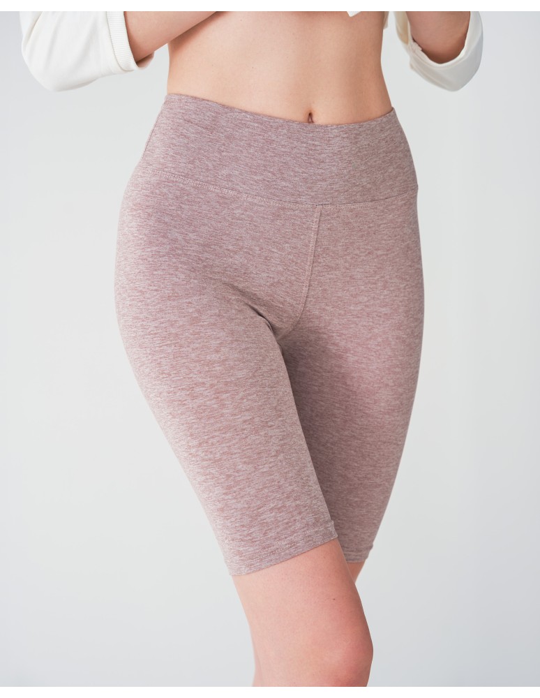 Legginsy damskie - Legginsy damskie wysoki stan typu kolarka peach touch BEŻOWY  - produkt moraj.pl 6
