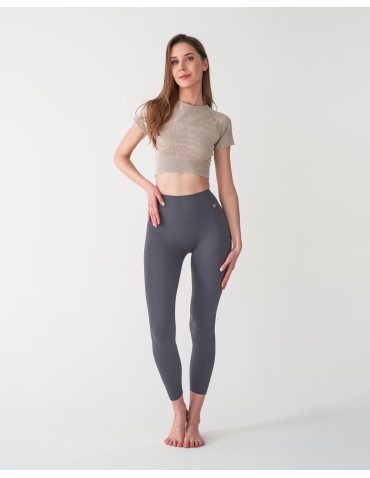 Legginsy damskie - Legginsy damskie sportowe funkcyjne z wysokim stanem GRAFIT - produkt 11