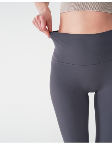 Legginsy damskie - Legginsy damskie sportowe funkcyjne z wysokim stanem GRAFIT - produkt 13