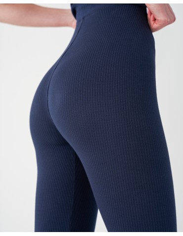 Legginsy damskie - Legginsy damskie bawełniane z szeroką gumą w pasie GRANAT - produkt 15