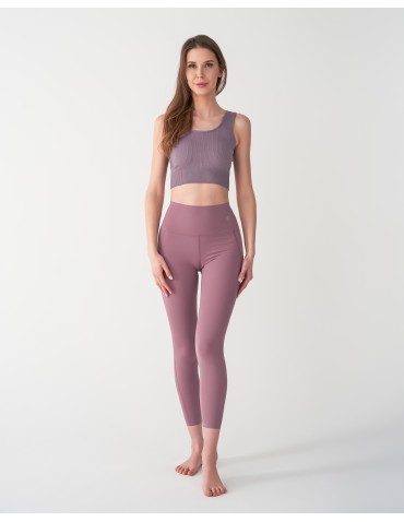 Legginsy damskie - Legginsy damskie z wysokim stanem funkcyjne RÓŻOWY - produkt 10