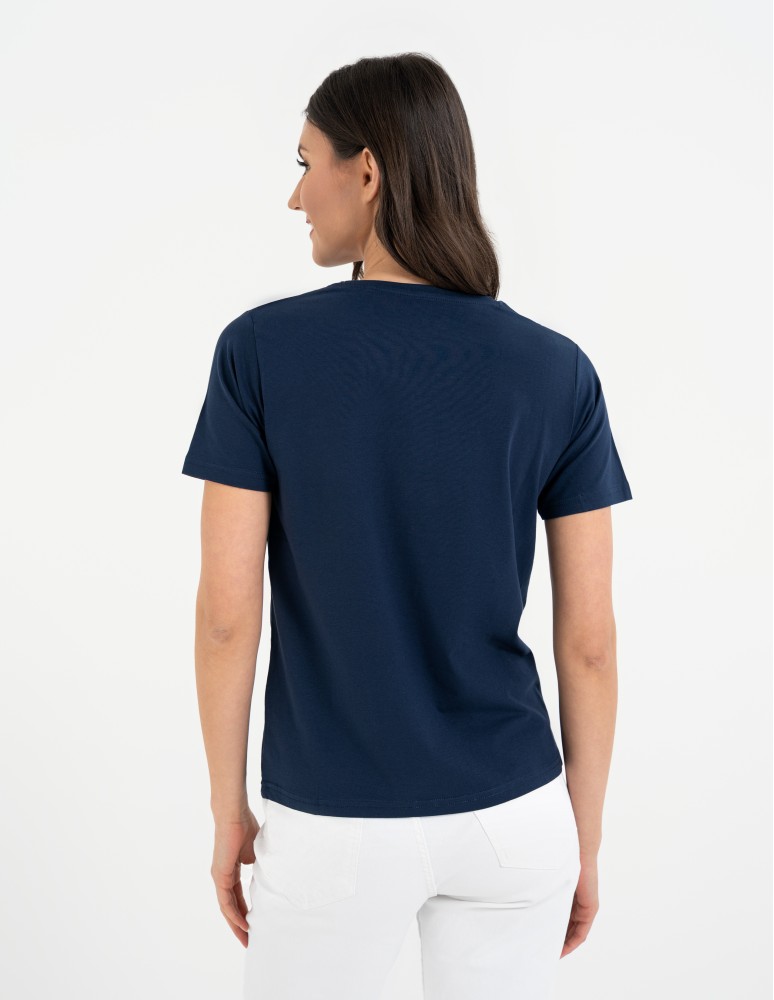 Koszulki i T-shirty - Koszulka damska bawełna Premium T-shirt dekolt okrągły BIAŁY  - produkt moraj.pl 59