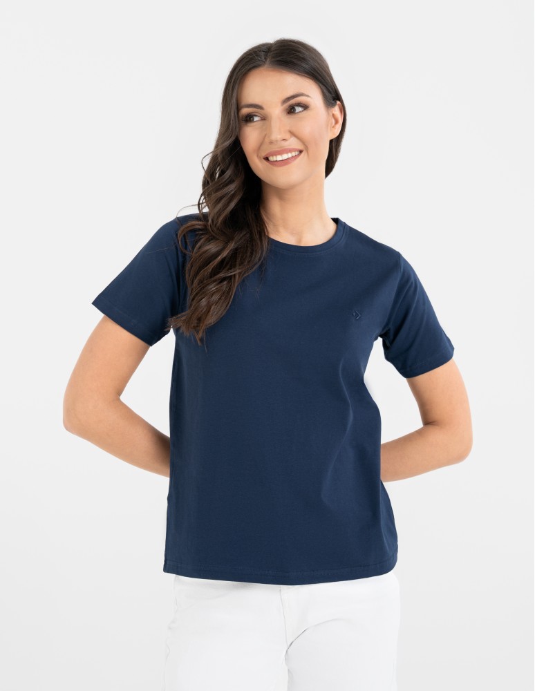 Koszulki i T-shirty - Koszulka damska bawełna Premium T-shirt dekolt okrągły BIAŁY  - produkt moraj.pl 60