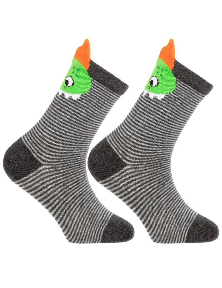 Długie - Skarpetki chłopięce bawełniane w zabawne wzory 6-pak WIELOKOLOROWY  - produkt moraj.pl 4