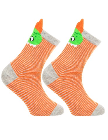 Długie - Skarpetki chłopięce bawełniane w zabawne wzory 6-pak WIELOKOLOROWY - produkt 6