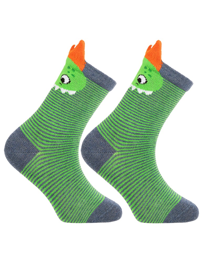 Długie - Skarpetki chłopięce bawełniane w zabawne wzory 6-pak WIELOKOLOROWY  - produkt moraj.pl 8