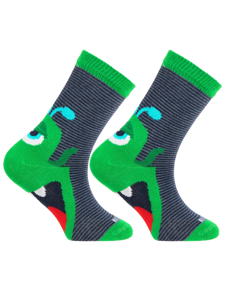 DO KOSTKI - Chłopięce skarpetki bawełniane kolorowe w zabawne potworki 6-pak WIELOKOLOROWY  - produkt moraj.pl 4