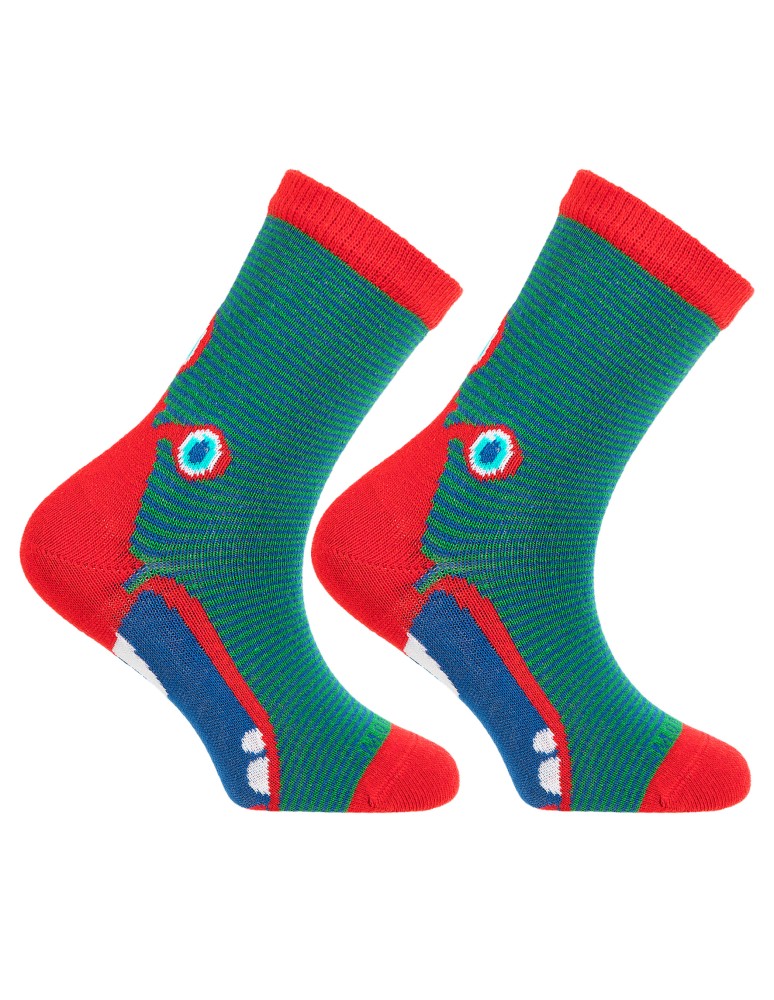 DO KOSTKI - Chłopięce skarpetki bawełniane kolorowe w zabawne potworki 6-pak WIELOKOLOROWY  - produkt moraj.pl 6