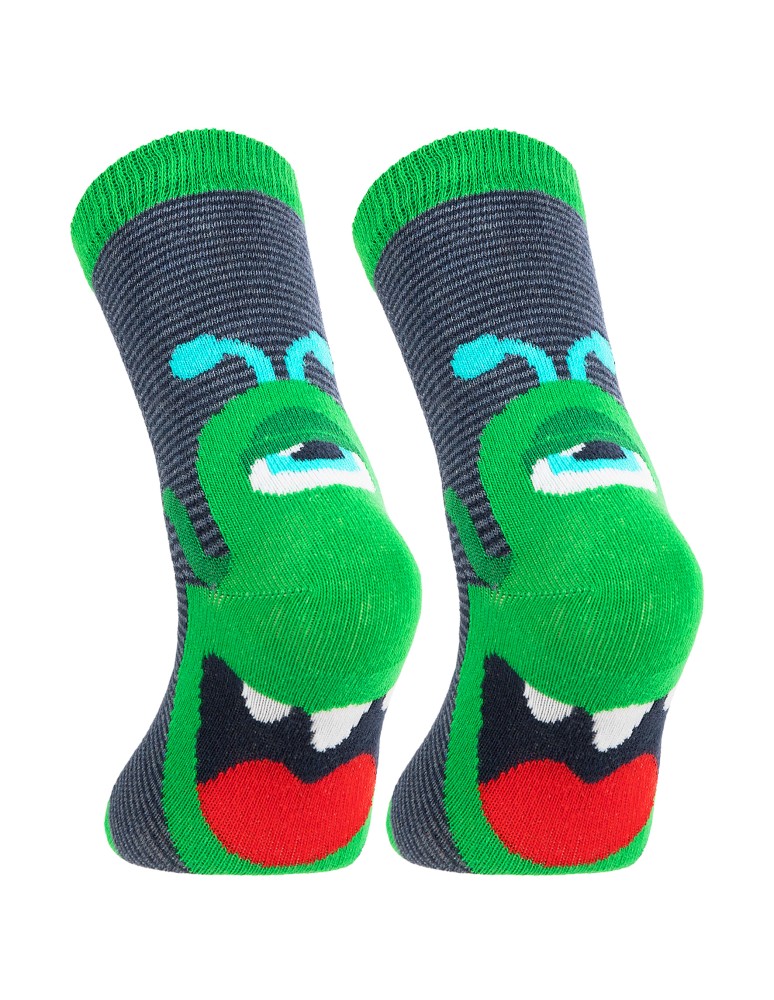 DO KOSTKI - Chłopięce skarpetki bawełniane kolorowe w zabawne potworki 6-pak WIELOKOLOROWY  - produkt moraj.pl 5