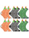 Skarpetki chłopięce bawełniane w zabawne wzory 6-pak WIELOKOLOROWY