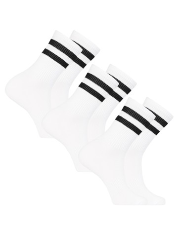 Skarpetki długie - Skarpety męskie bawełniane klasyczne długie 3-pak BIAŁY - produkt 4