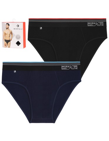 Slipy - Slipy męskie bawełniane klasyczne gładkie GRANATOWY - produkt 3