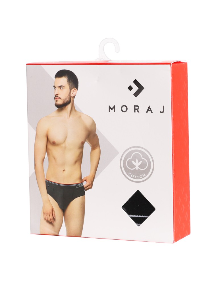 Slipy - Slipy męskie bawełniane klasyczne gładkie GRANATOWY  - produkt moraj.pl 2