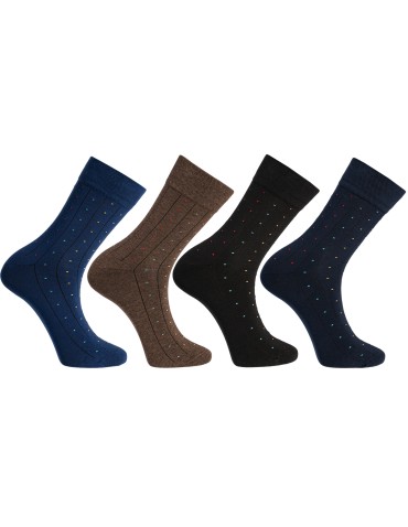 Skarpety męskie bawełniane garniturowe klasyczne 4-pak