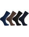 Skarpety męskie bawełniane garniturowe klasyczne 4-pak WIELOKOLOROWY