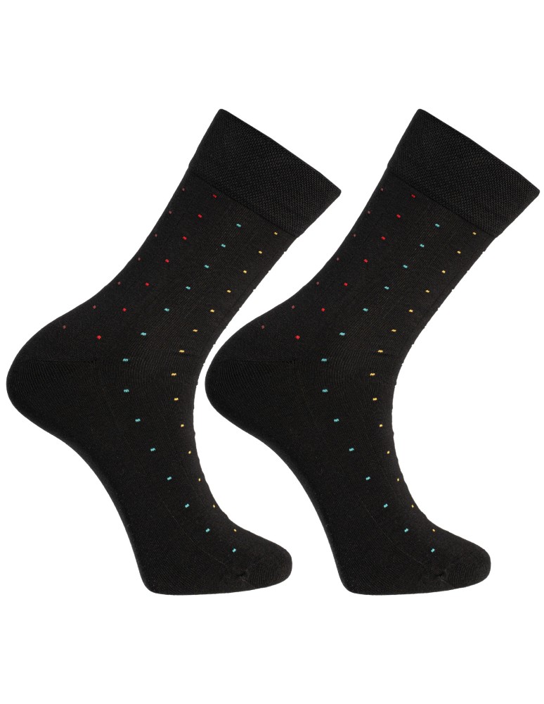 Skarpetki długie - Skarpety męskie bawełniane garniturowe klasyczne 4-pak WIELOKOLOROWY  - produkt moraj.pl 5