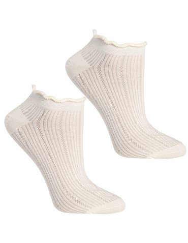 Stopki klasyczne - Skarpetki damskie stopki prążkowane z falowanym ściągaczem 5-pak WIELOKOLOROWY - produkt 4