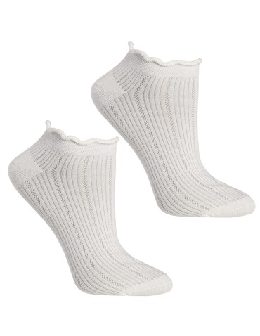 Stopki klasyczne - Skarpetki damskie stopki prążkowane z falowanym ściągaczem 5-pak WIELOKOLOROWY - produkt 5