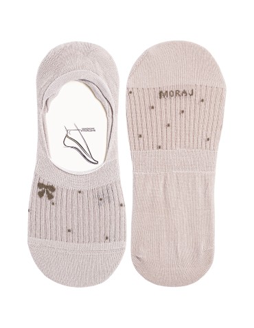 Niskie stopki - Skarpetki damskie niskie stopki bawełniane z motywem kokardki i kropek 5-pak WIELOKOLOROWY - produkt 3