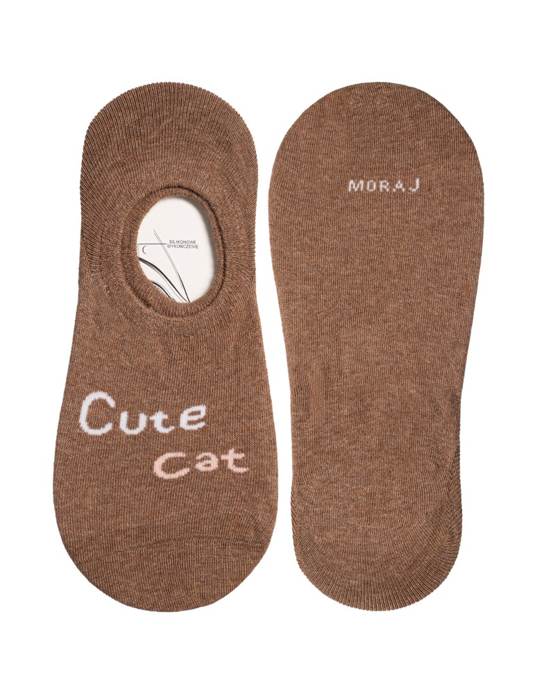 Niskie stopki - Skarpetki damskie niskie stopki bawełniane z motywem kotka 3-pak WIELOKOLOROWY  - produkt moraj.pl 4