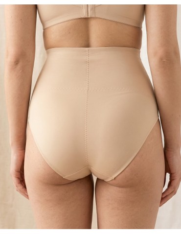 Majtki damskie figi wyszczuplające z wysokim stanem - BEŻOWY  - produkt 2