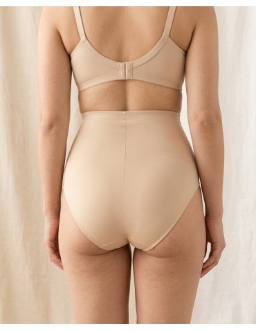 Majtki damskie figi wyszczuplające z wysokim stanem - BEŻOWY