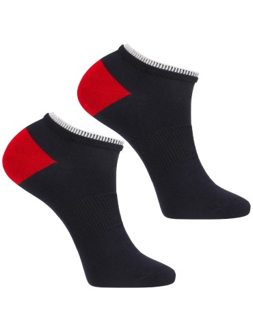 Stopki klasyczne - Skarpetki stopki męskie bawełniane z kontrastowym akcentem 3-pak WIELOKOLOROWY - produkt 4