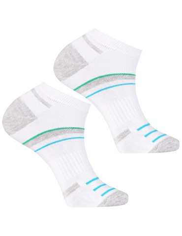 Stopki klasyczne - Męskie stopki skarpetki bawełniane z kolorowymi paskami 3-pak WIELOKOLOROWY - produkt 4