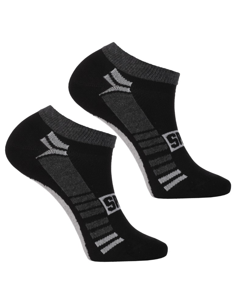 Stopki klasyczne - Skarpety męskie stopki bawełniane ze sportowym akcentem 3-pak WIELOKOLOROWY  - produkt moraj.pl 4