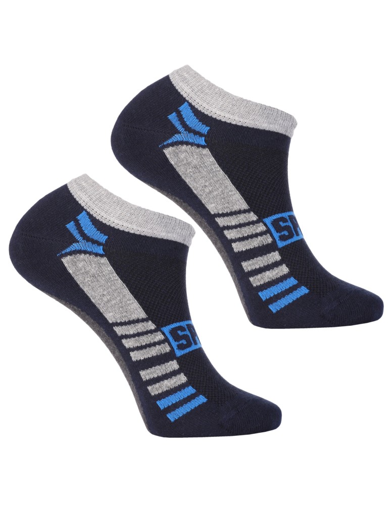 Stopki klasyczne - Skarpety męskie stopki bawełniane ze sportowym akcentem 3-pak WIELOKOLOROWY  - produkt moraj.pl 6