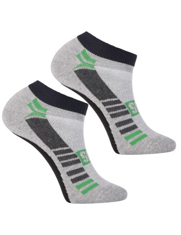 Stopki klasyczne - Skarpety męskie stopki bawełniane ze sportowym akcentem 3-pak WIELOKOLOROWY - produkt 8