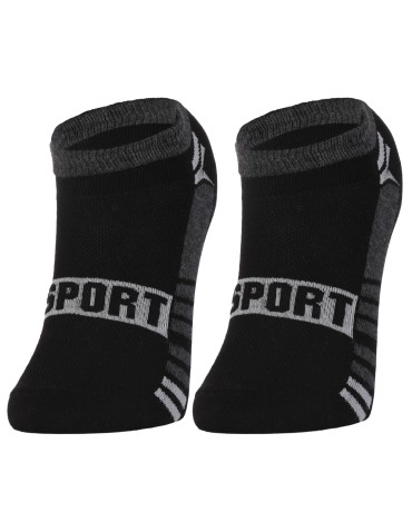 Stopki klasyczne - Skarpety męskie stopki bawełniane ze sportowym akcentem 3-pak WIELOKOLOROWY - produkt 5