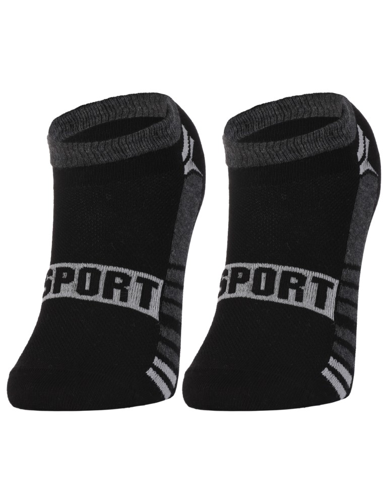 Stopki klasyczne - Skarpety męskie stopki bawełniane ze sportowym akcentem 3-pak WIELOKOLOROWY  - produkt moraj.pl 5