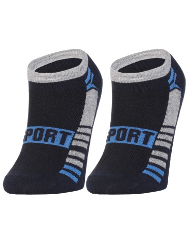 Stopki klasyczne - Skarpety męskie stopki bawełniane ze sportowym akcentem 3-pak WIELOKOLOROWY - produkt 7